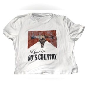 SHEIN White Graphic Tee Women’s XL